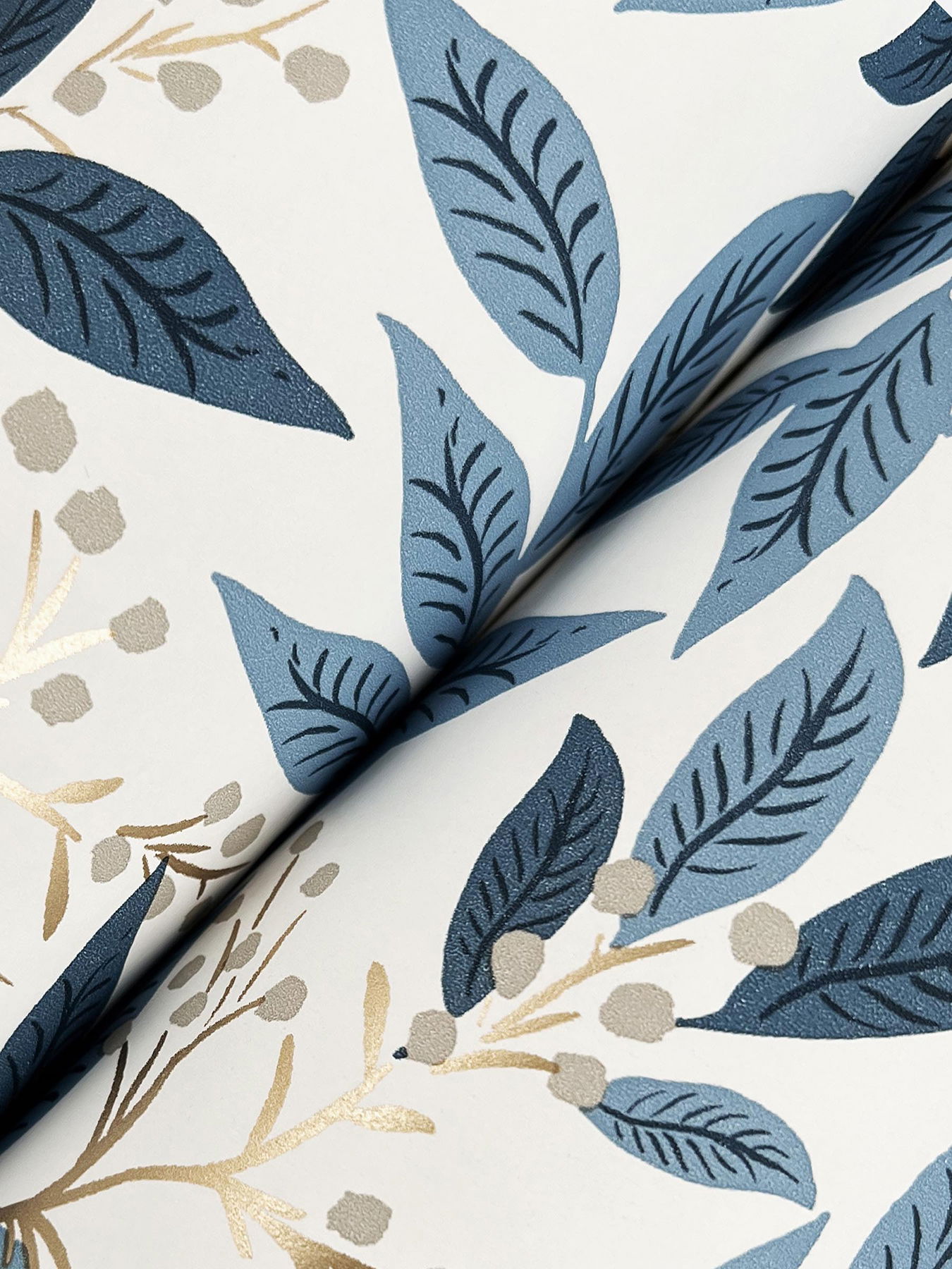 Willowberry Blue Wallpaper large image 