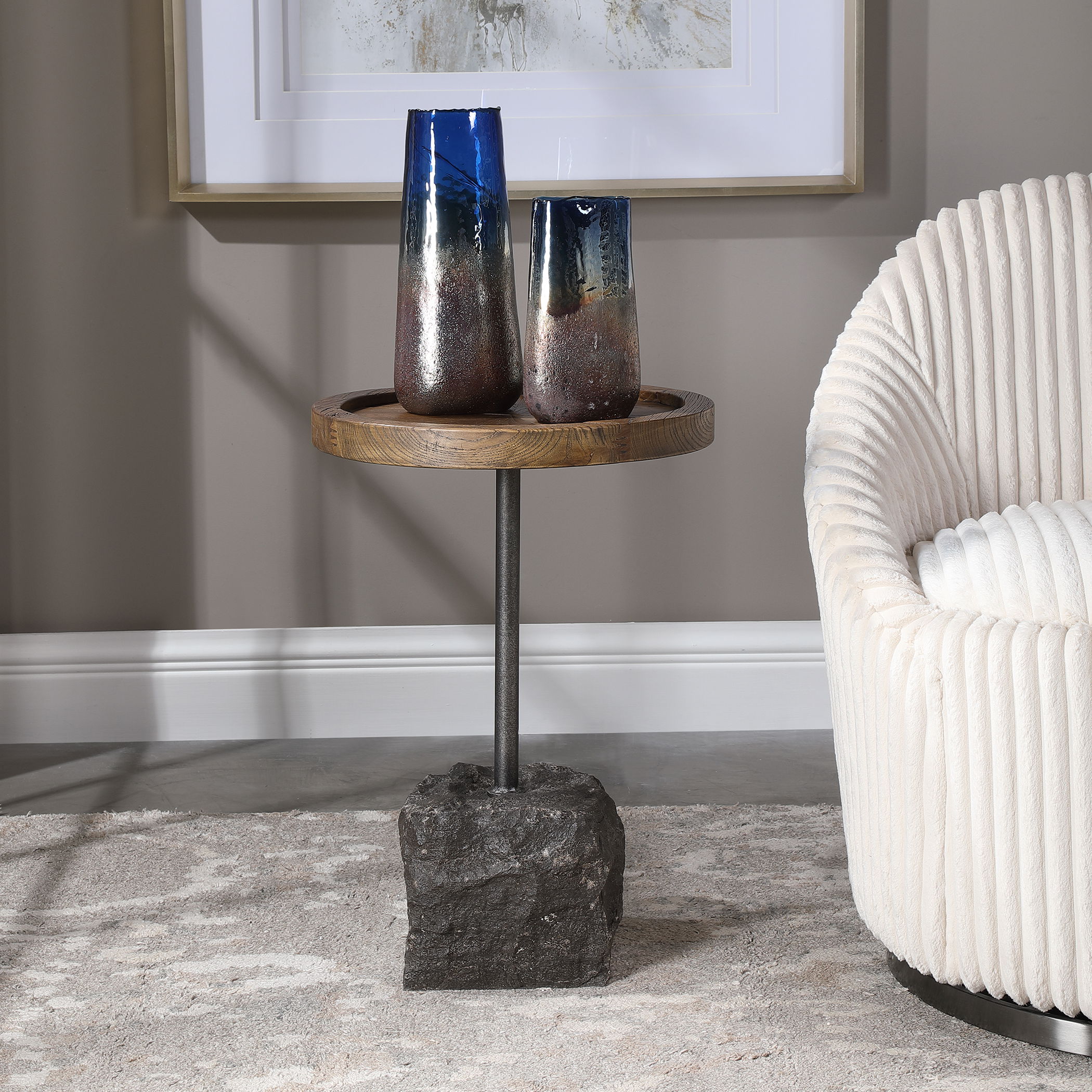 Horton Rustic Accent Table large image 