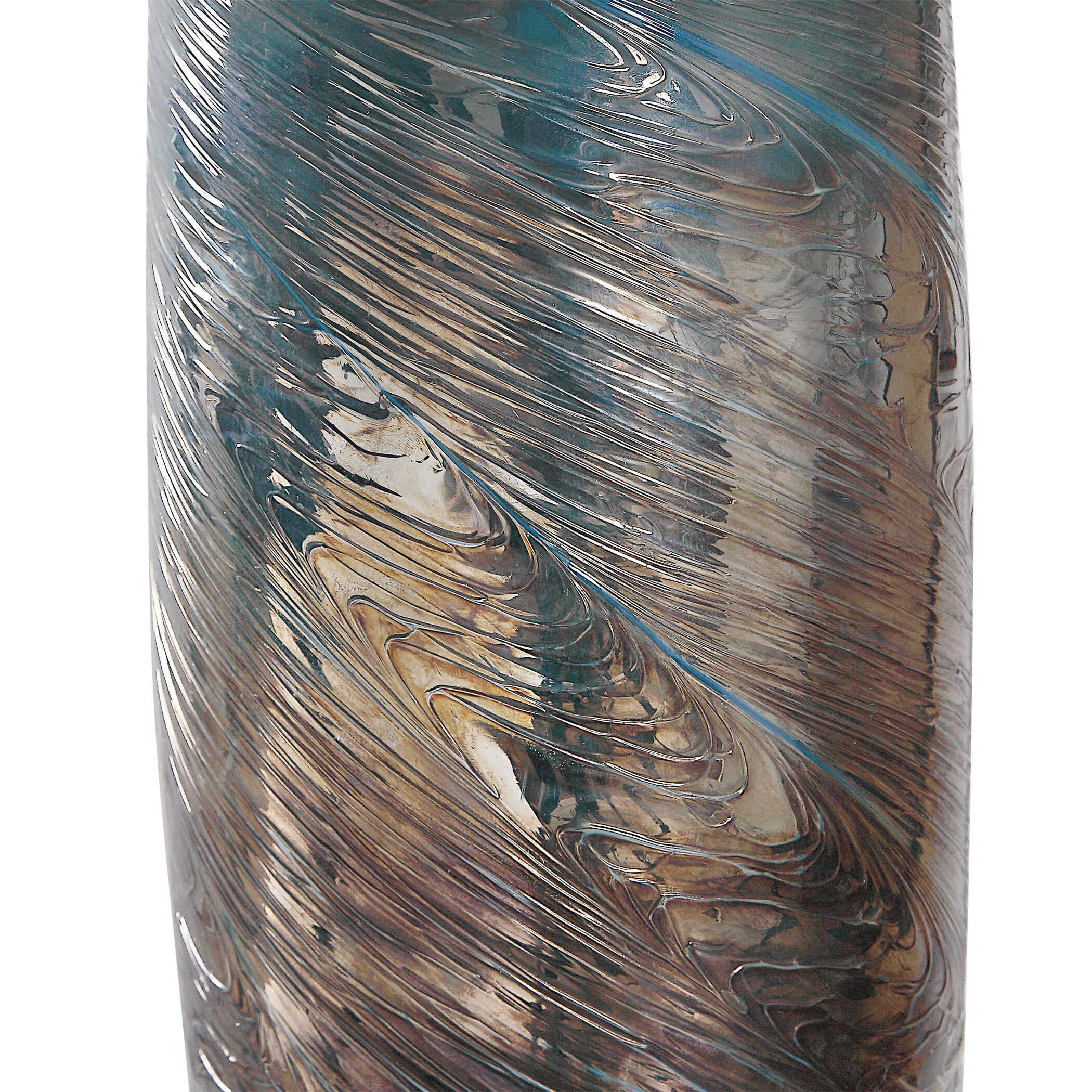 Olesya Swirl Glass Table Lamp, by Uttermost, 16" width x 30.25" height x 16" depth View 7