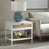 Coast White Rattan Side Table, Furniture by Uttermost, 25.75" width x 23" height x 18.75" depth thumbnail 4
