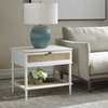 Coast White Rattan Side Table, Side & End Table by Uttermost, 25.75" width x 23" height x 18.75" depth thumbnail 4