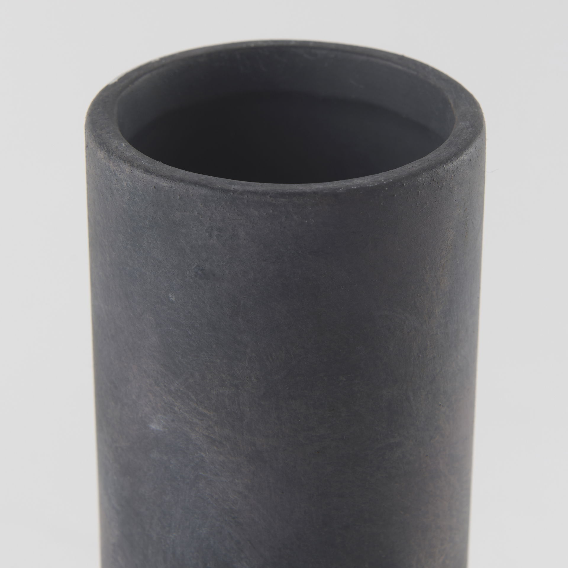 Esme  Dark Gray Ceramic Vase, by Mercana, 7.09" length x 7.09" width x 14.96" height View 4