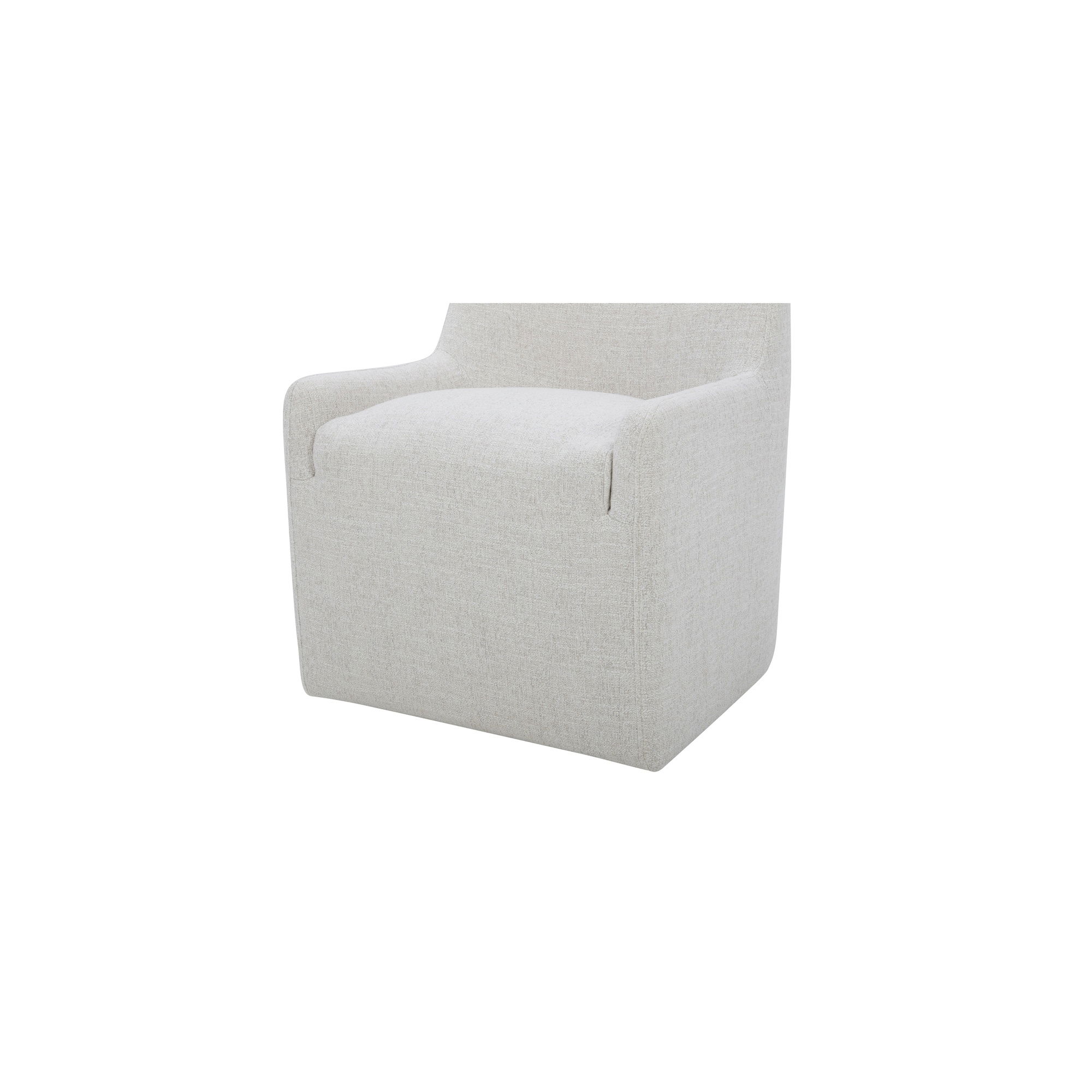 Maisie Rolling Dining Chair Flecked Oat, by Moe's Home, 26" width x 32.25" height x 26.5" depth View 5