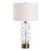 Aura Clear Glass Table Lamp, by Uttermost, 15" width x 27.75" height x 15" depth thumbnail 1