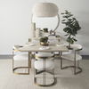 Faye 50L x 15W x 30H Beige Finished Wood with Gold Metal Base Console Table thumbnail 2