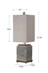 Covey Gray Glaze Buffet Lamp, by Uttermost, 10" width x 31.75" height x 10" depth thumbnail 3