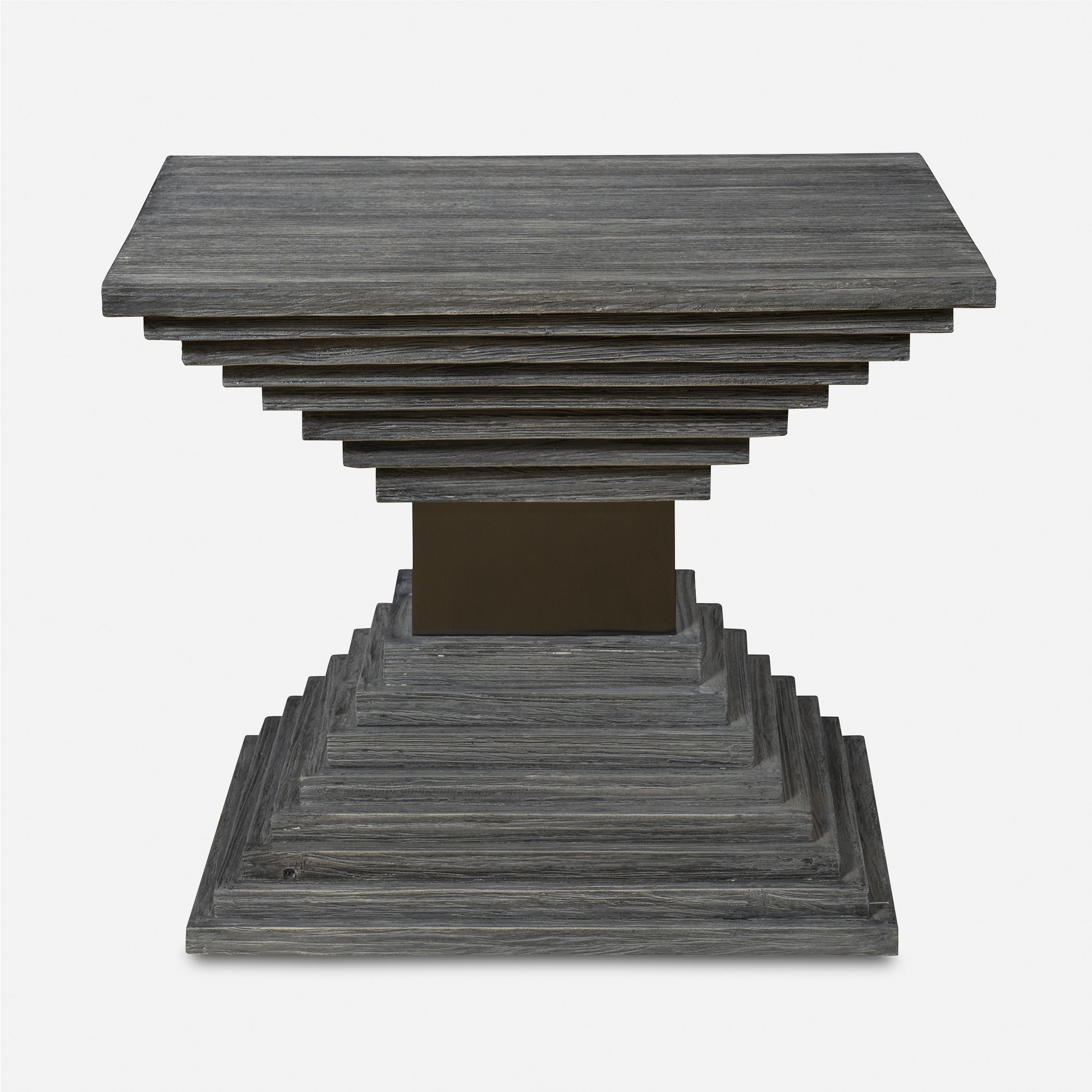 Andes Wooden Geometric Accent Table large image 