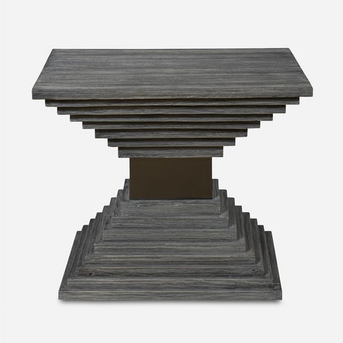 Andes Wooden Geometric Accent Table