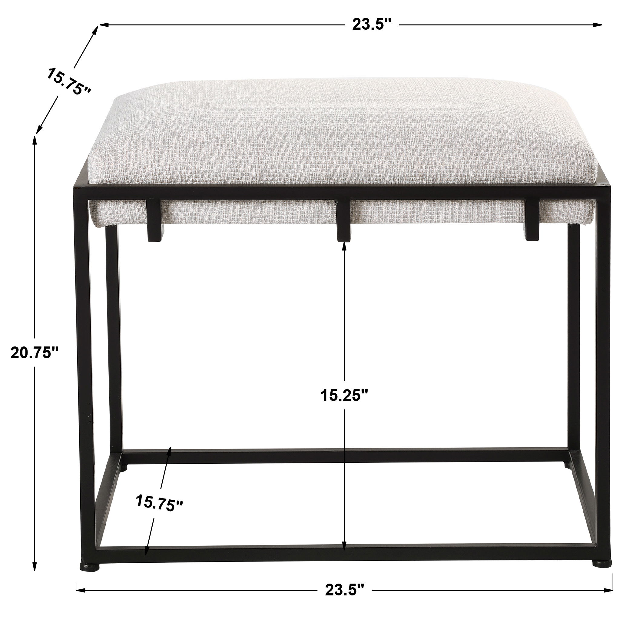 Paradox White Small Bench large image 