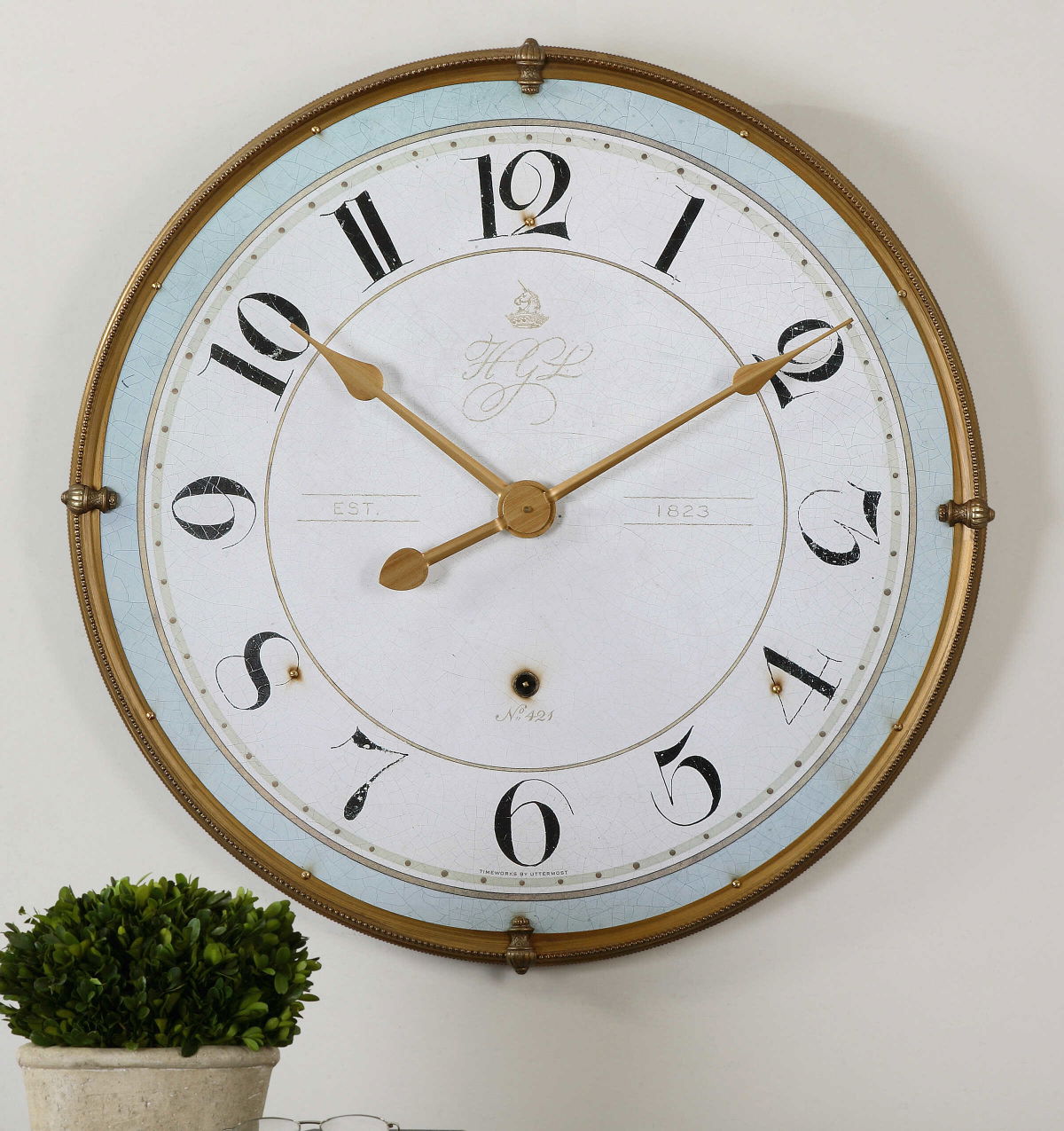 Torriana Wall Clock, by Uttermost, 31.5" width x 31.5" height x 2" depth View 2