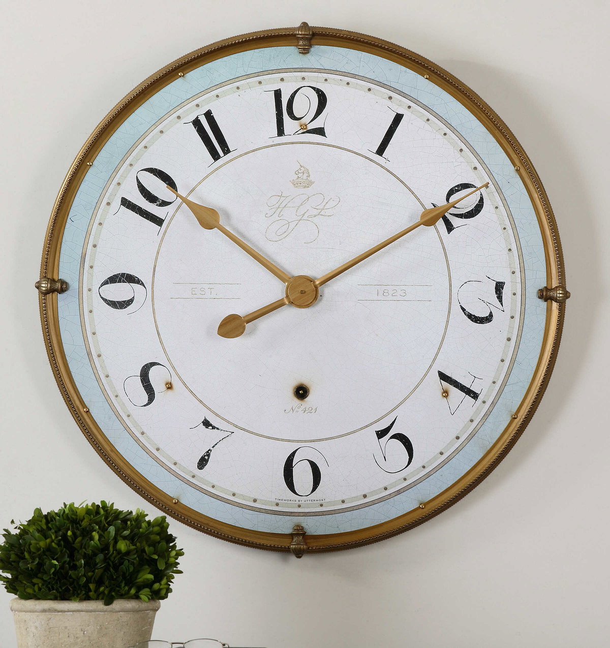 Torriana Wall Clock, by Uttermost, 31.5" width x 31.5" height x 2" depth View 2