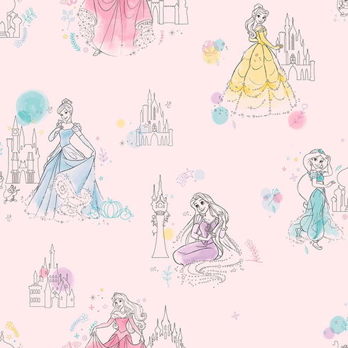 Disney Princess Pretty Elegant Pink Wallpaper