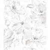 Floral Dreams Grey Wallpaper, by York Wall, 33' length x 1'8.5" width x 0.02" depth thumbnail