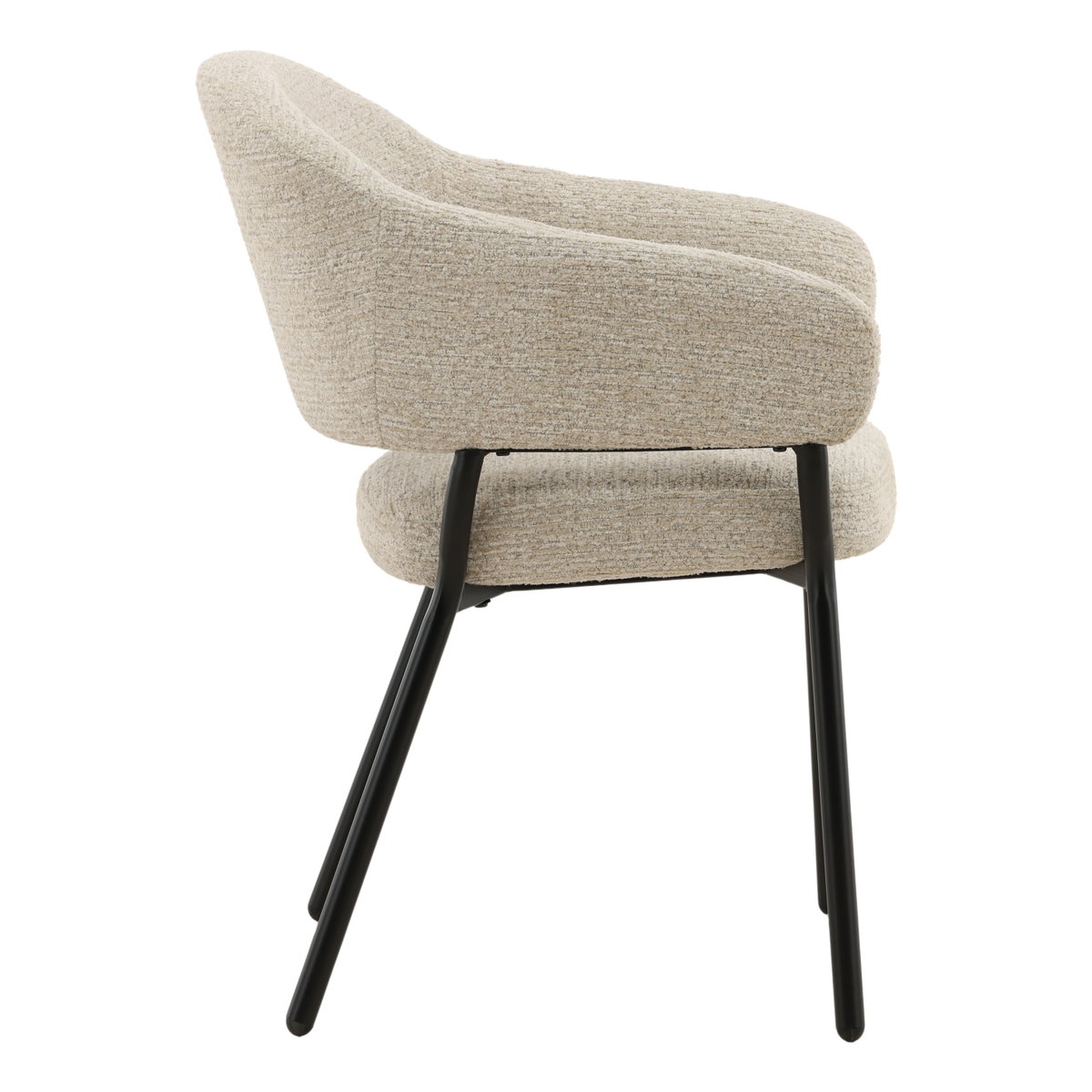 Jory Dining Chair Taupe, by Dovetail, 23.75" width x 31.5" height x 24.5" depth View 3