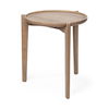Cleaver I 22 x 24 Round Top Brown Solid Wood Accent Table thumbnail 0