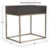 Armistead Walnut Side Table, Furniture by Uttermost, 25" width x 25" height x 18" depth thumbnail 3