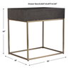 Armistead Walnut Side Table, Side & End Table by Uttermost, 25" width x 25" height x 18" depth thumbnail 3