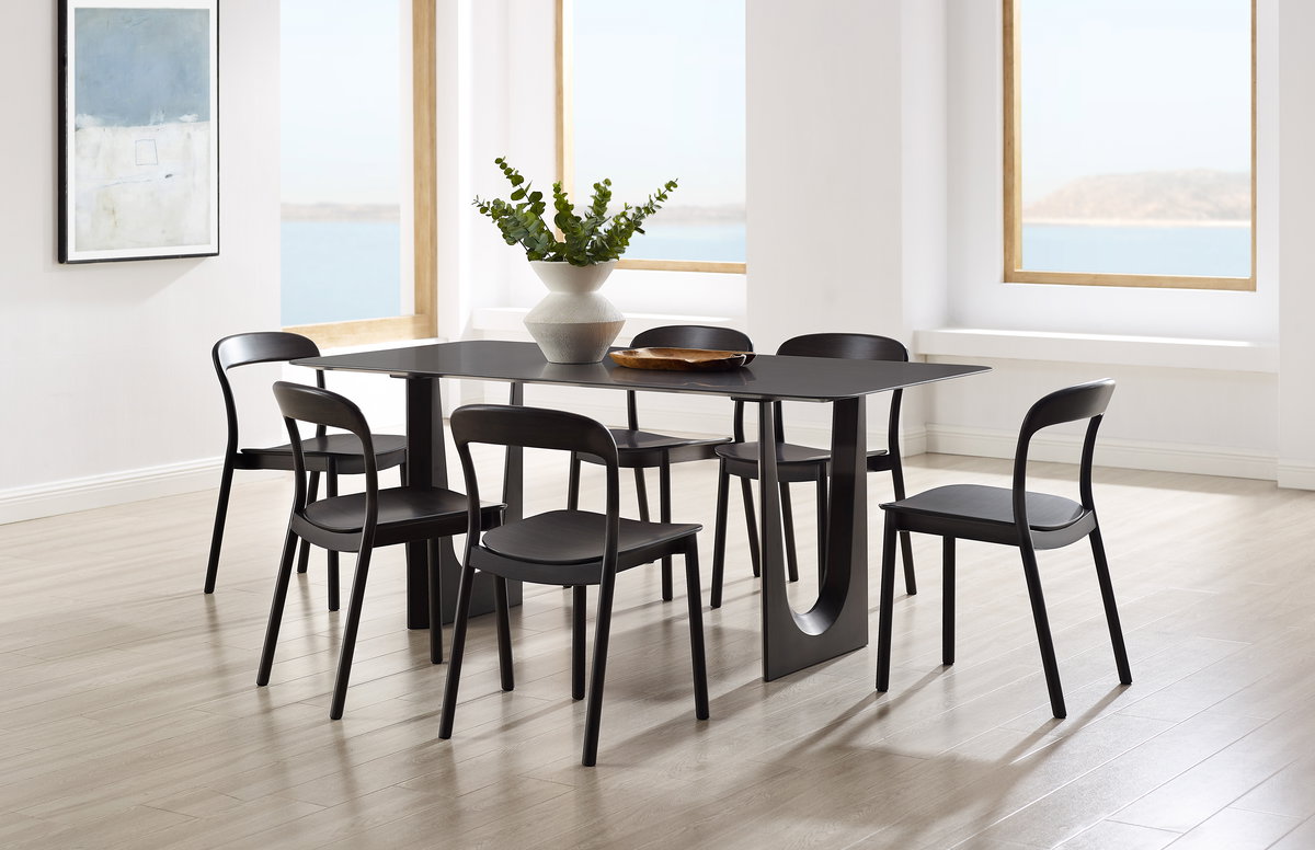 Hanna Chair Bamboo seat, Caviar, Dining Chair by Greenington, 18.19" length x 21.42" width x 30.75" height View 6