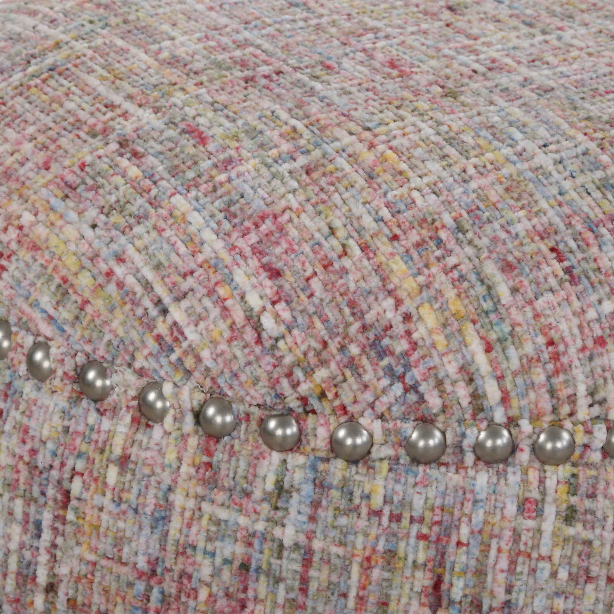 Gumdrop Confetti Chenille Ottoman, by Uttermost, 18.5" width x 17" height x 18.5" depth View 4