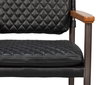 The Harley Chair  Onyx Black Leather, by Sarreid, 1'11" length x 1'11" width x 2'9" height thumbnail 5
