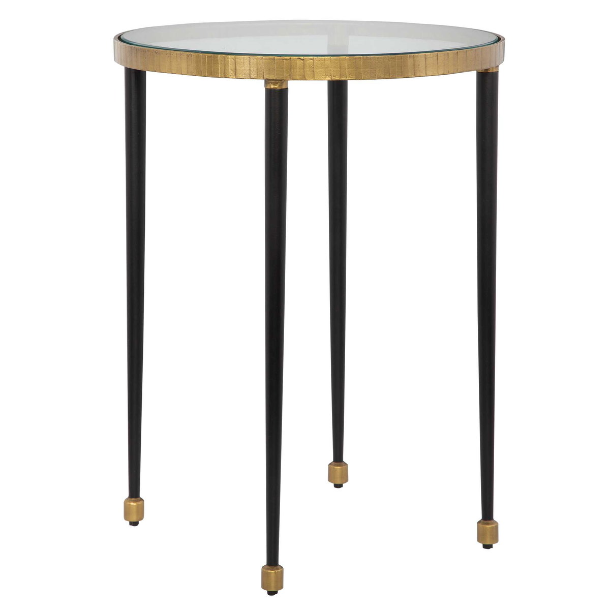 Stiletto Antique Gold Side Table, Side & End Table by Uttermost, 17" width x 22" height x 17" depth View 4