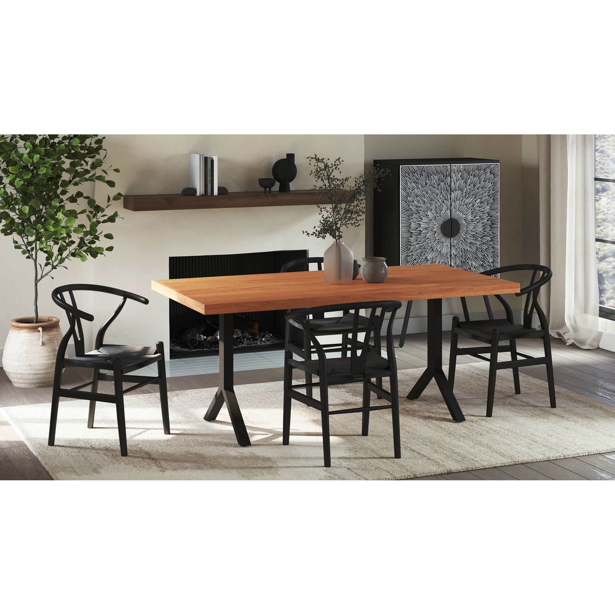 Ventana Dining Chair Black - Set Of Two large image 