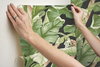 Banana Leaf Black & Green Peel & Stick Wallpaper, by York Wall, 20' length x 2'3" width x 0.02" depth thumbnail 7