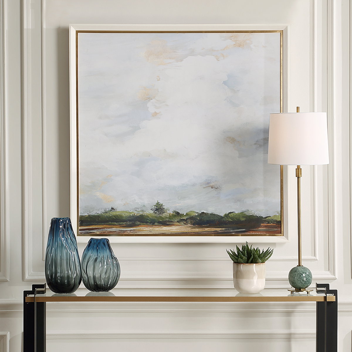 Whispering Cloudscapes Landscape Print, Painting by Uttermost, 46" width x 46" height x 2" depth View 2
