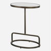 Jessenia White Marble Accent Table thumbnail 0