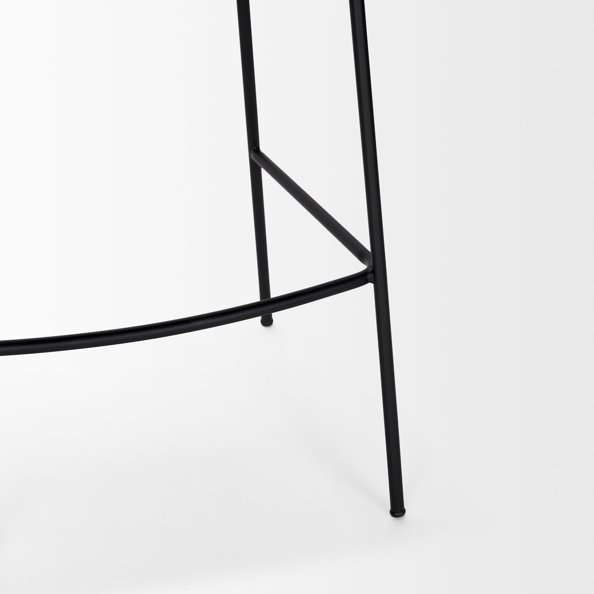 Carolyn Bar Stool with Gray Fabric & Matte Black Metal large image 