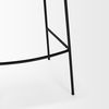 Carolyn Bar Stool with Gray Fabric & Matte Black Metal thumbnail 9