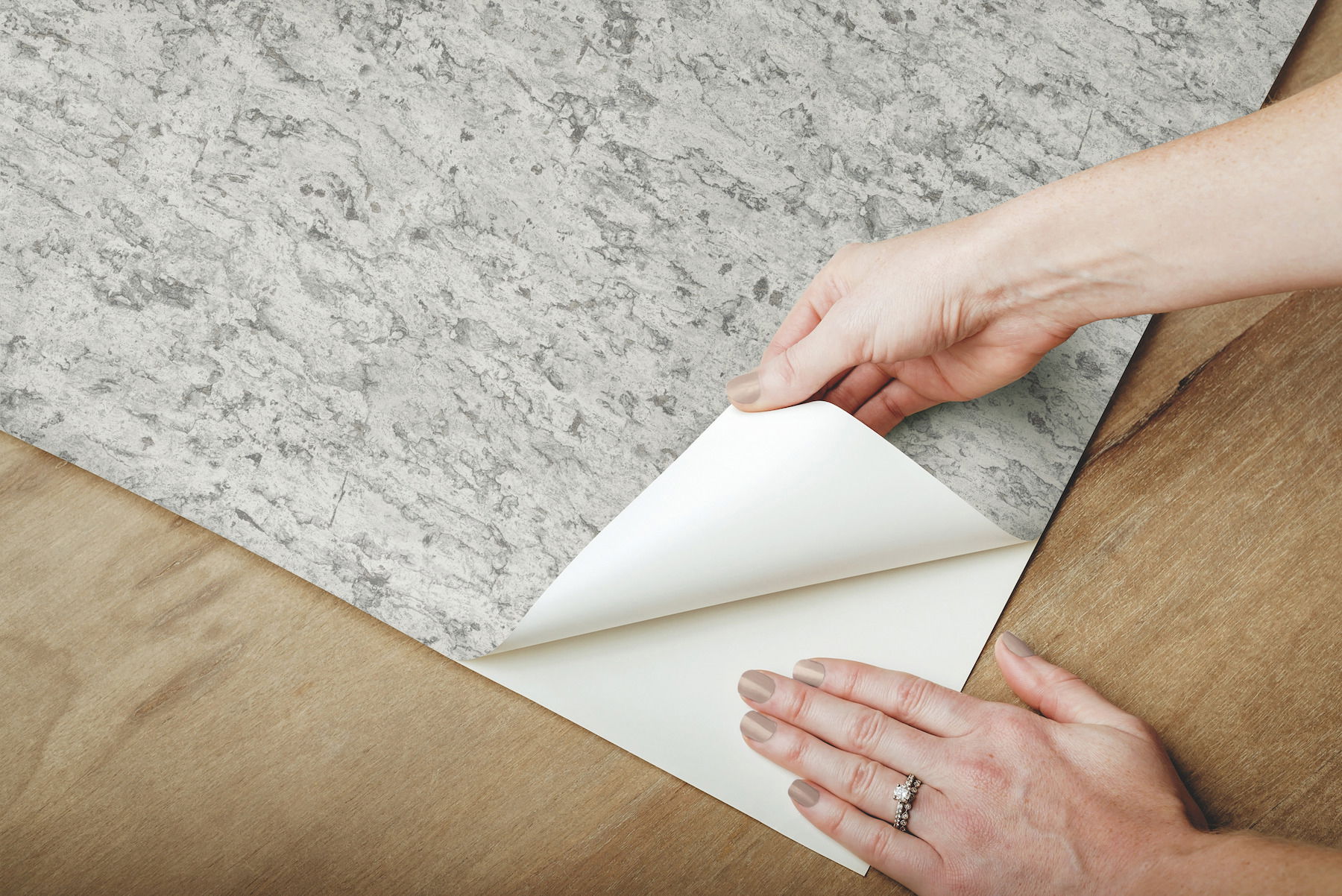 Shimmering Cork Grey Peel & Stick Wallpaper large image 