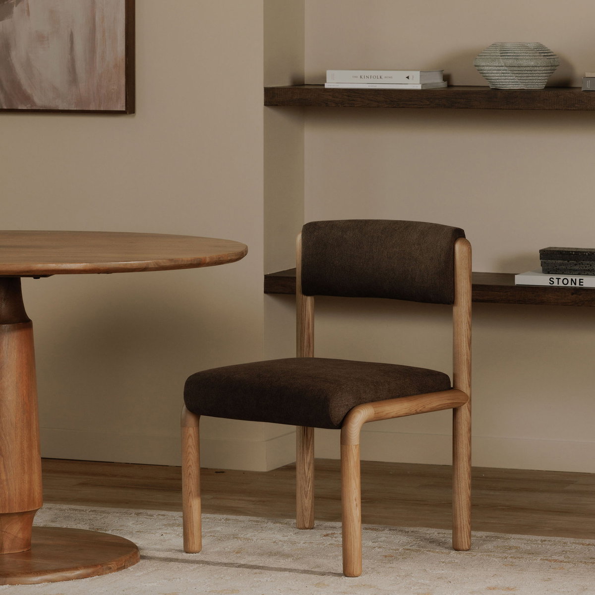 April Dining Chair Deep Brown-set Of Two, by Moe's Home, 21.6" width x 32" height x 23" depth View 6