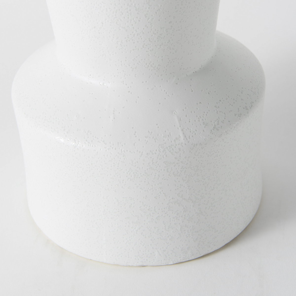Laforge 9.4H Small White Ceramic Vase, by Mercana, 5.51" length x 5.51" width x 9.45" height View 8