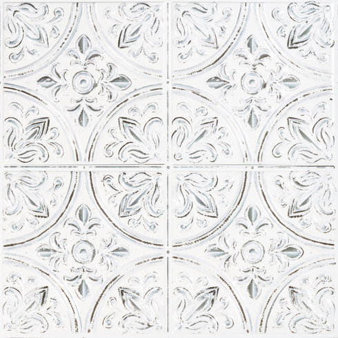 Tin White Peel & Stick Tile Backsplash