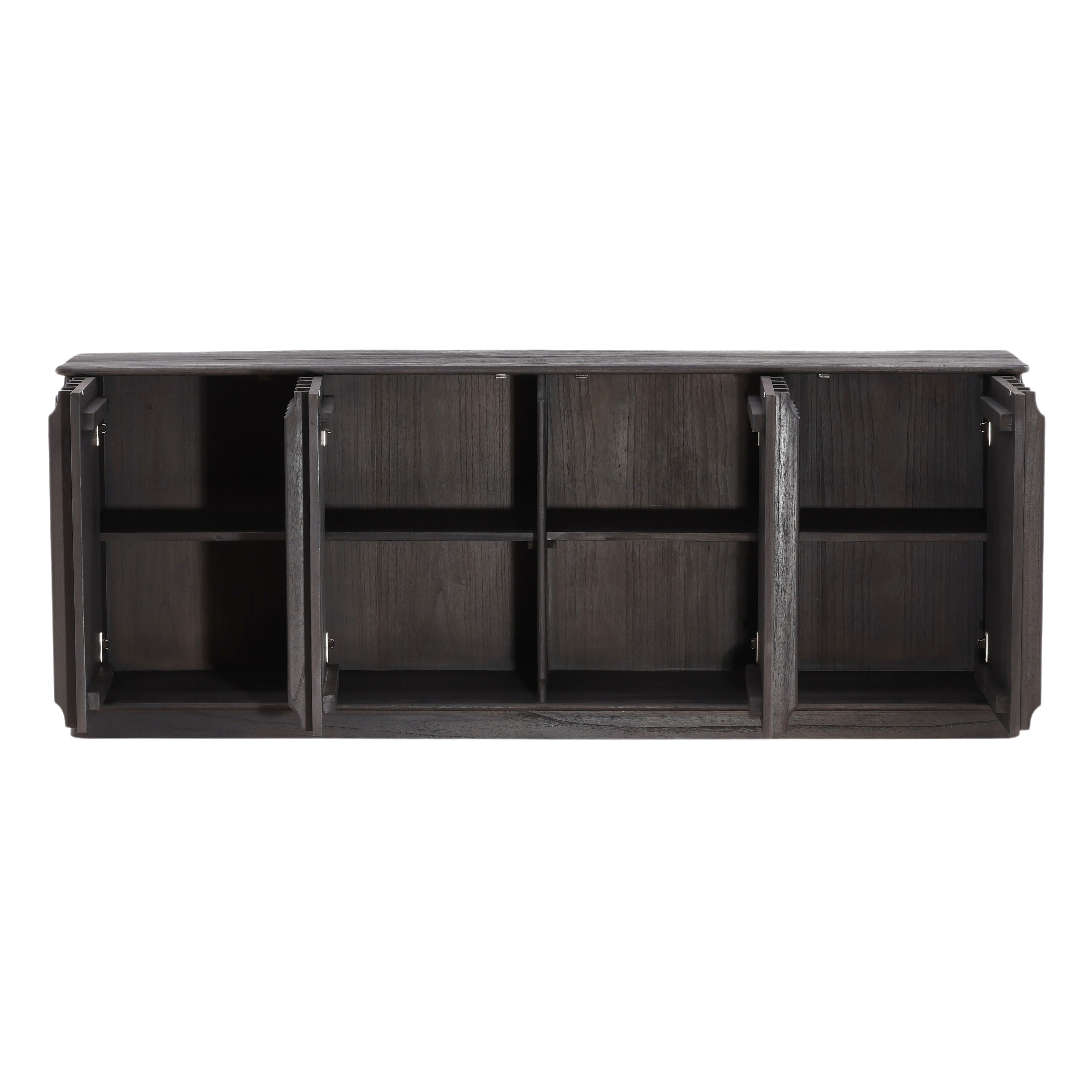 Urias Sideboard Dark Brown, Sideboards & Buffet by Dovetail, 78.94" width x 30" height x 17.4" depth View 5