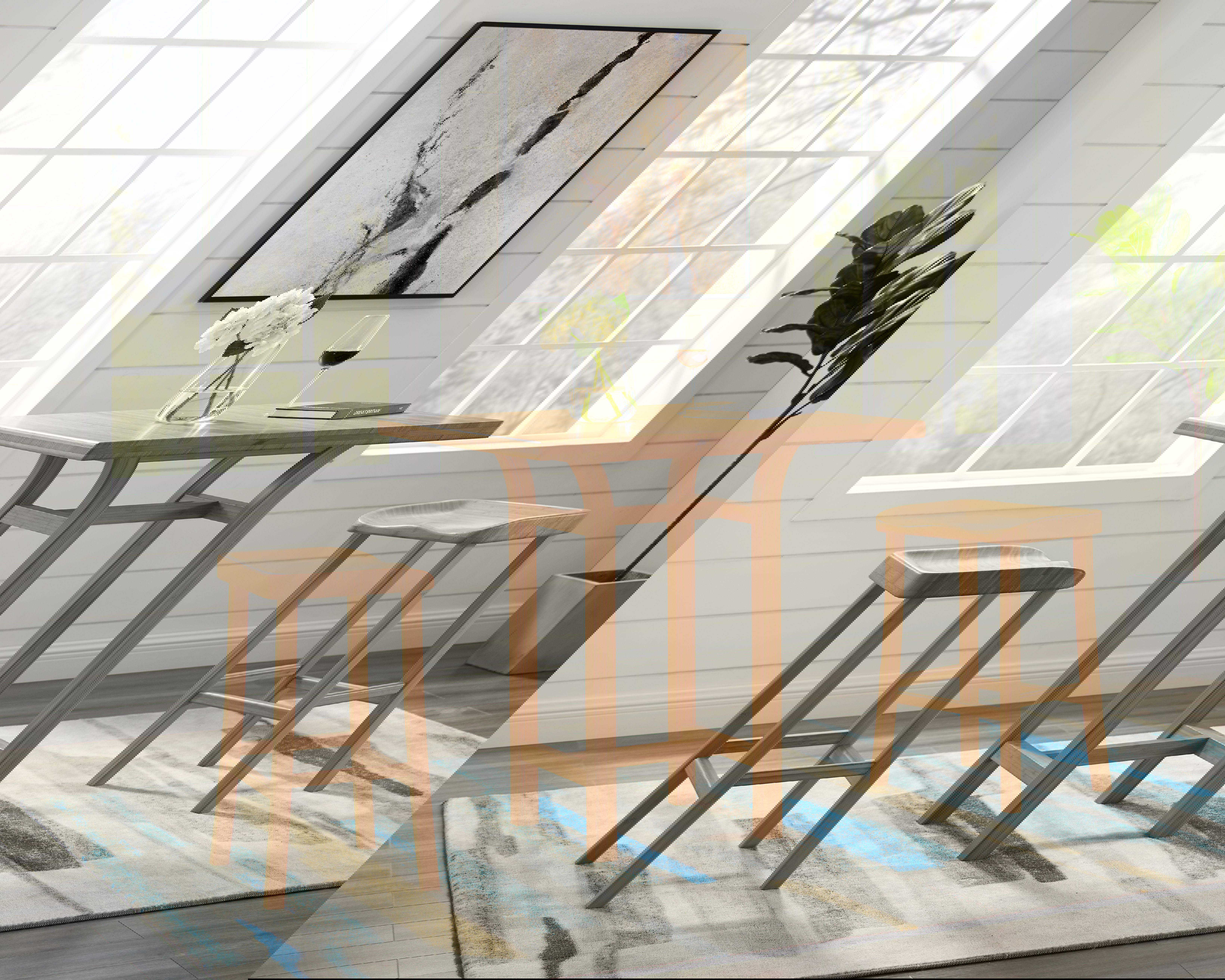 Tulip Counter Height Table, Caramelized, Dining Table by Greenington, 36" length x 36" width x 36" height View 5