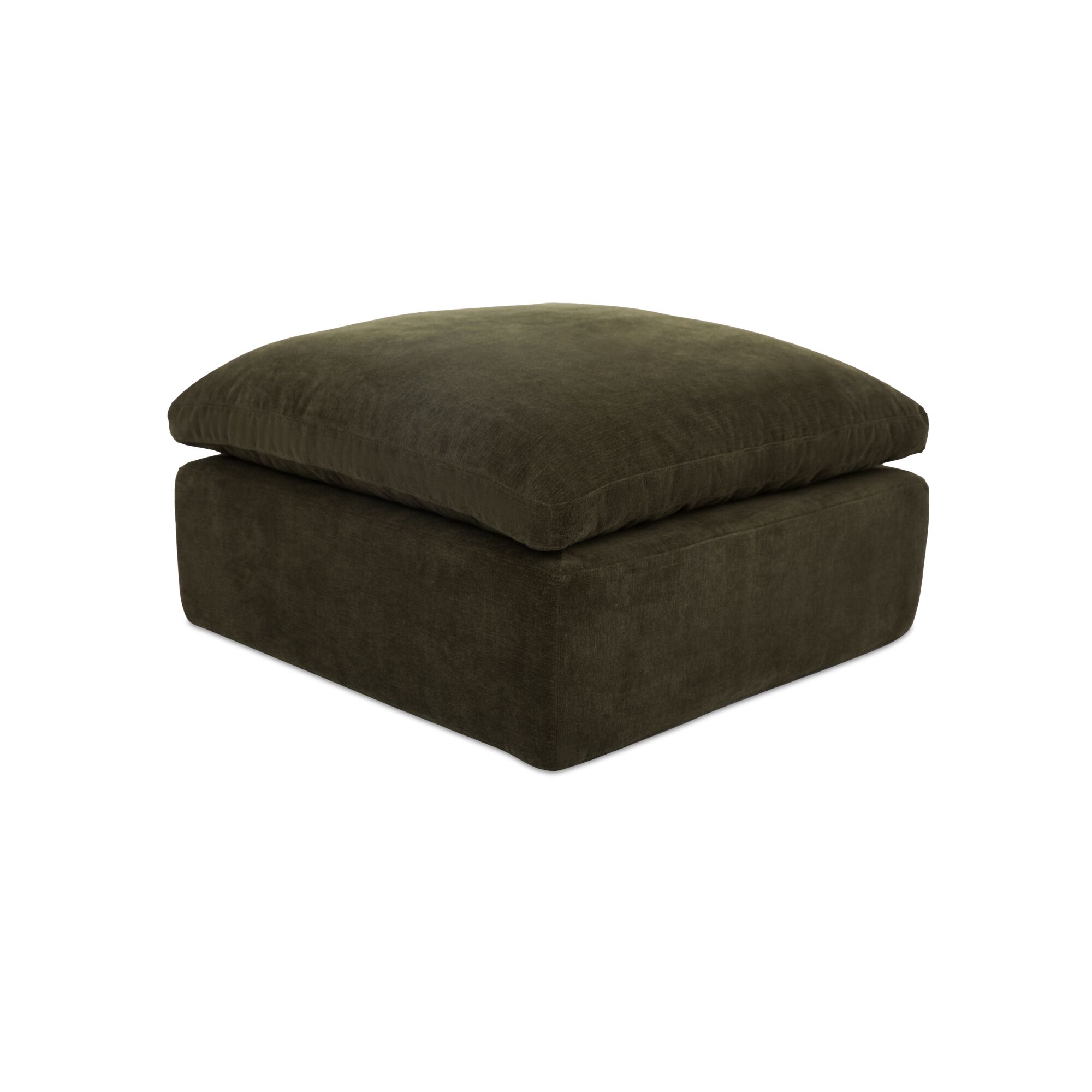 Cates Ottoman Dark Green, by Moe's Home, 36.25" width x 19.25" height x 36.25" depth View 2