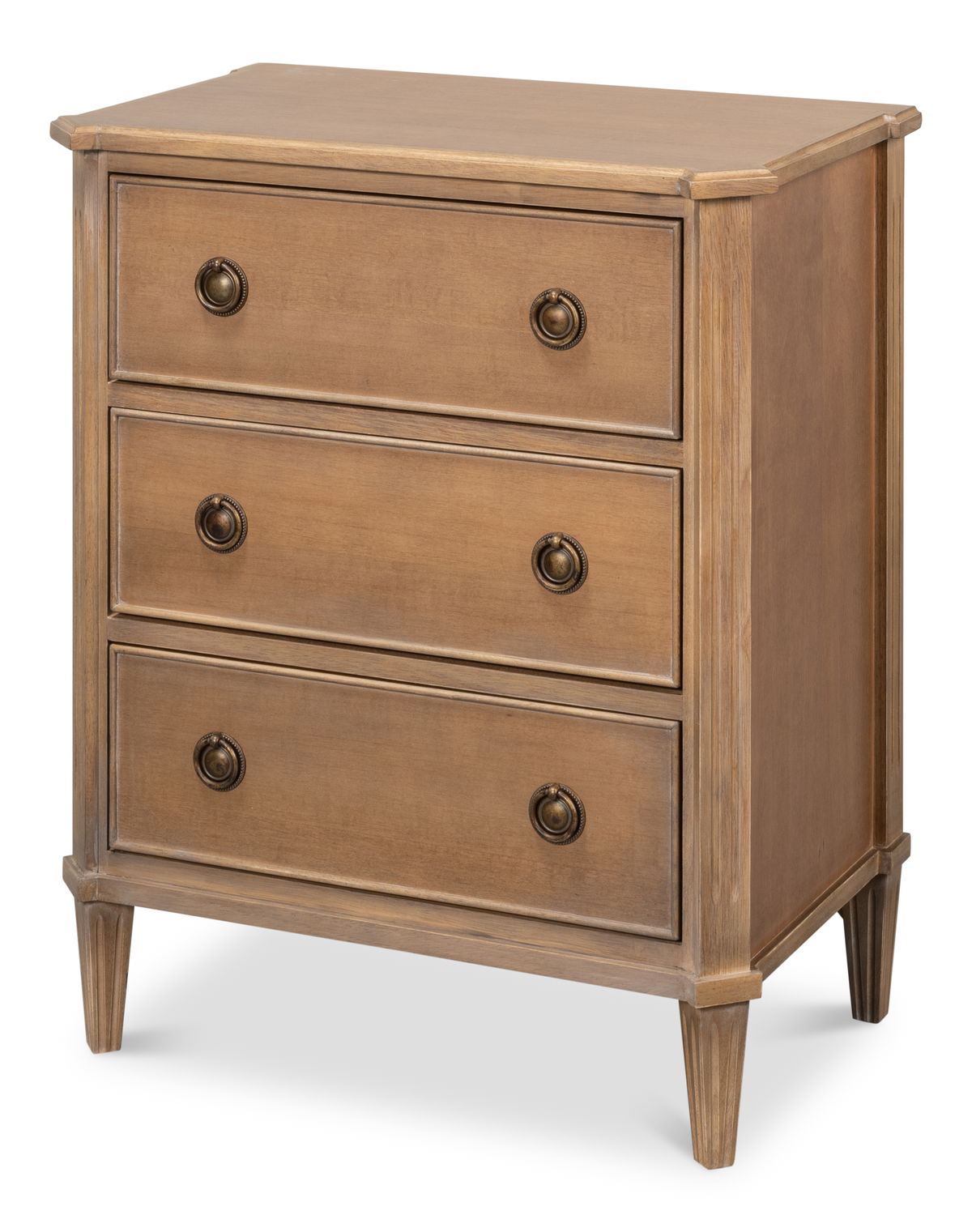 Poppin's 3 Drawer Chest, by Sarreid, 1'4" length x 1" width x 1" height View 1