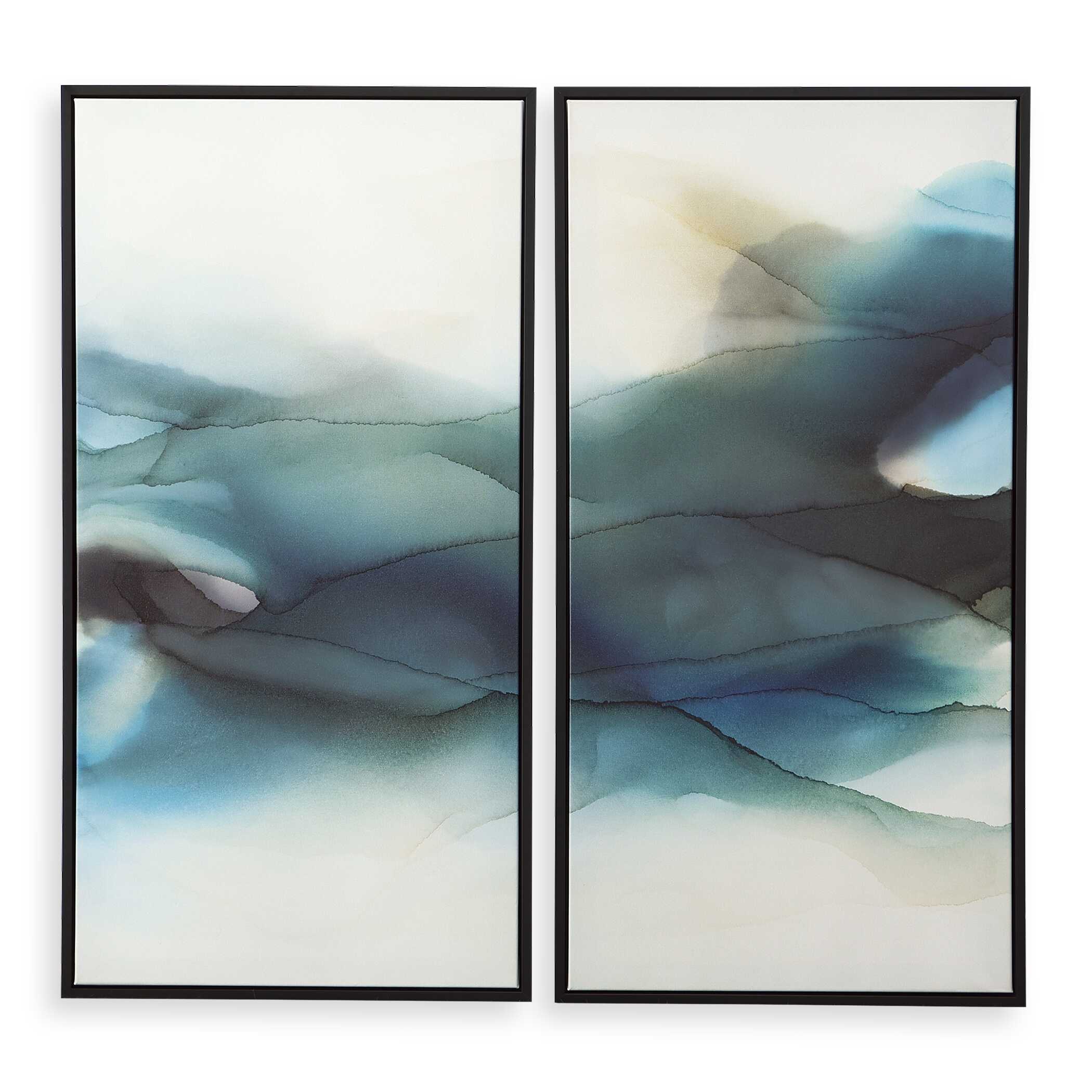 September Desert Modern Watercolor Art Set/2, Painting by Uttermost, 25.25" width x 49.25" height x 1.56" depth View 1