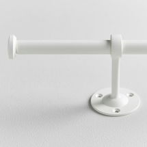 Online Designer Bedroom Classic Steel Curtain Rod, .75, 48"-88" Single, White, WE Kids