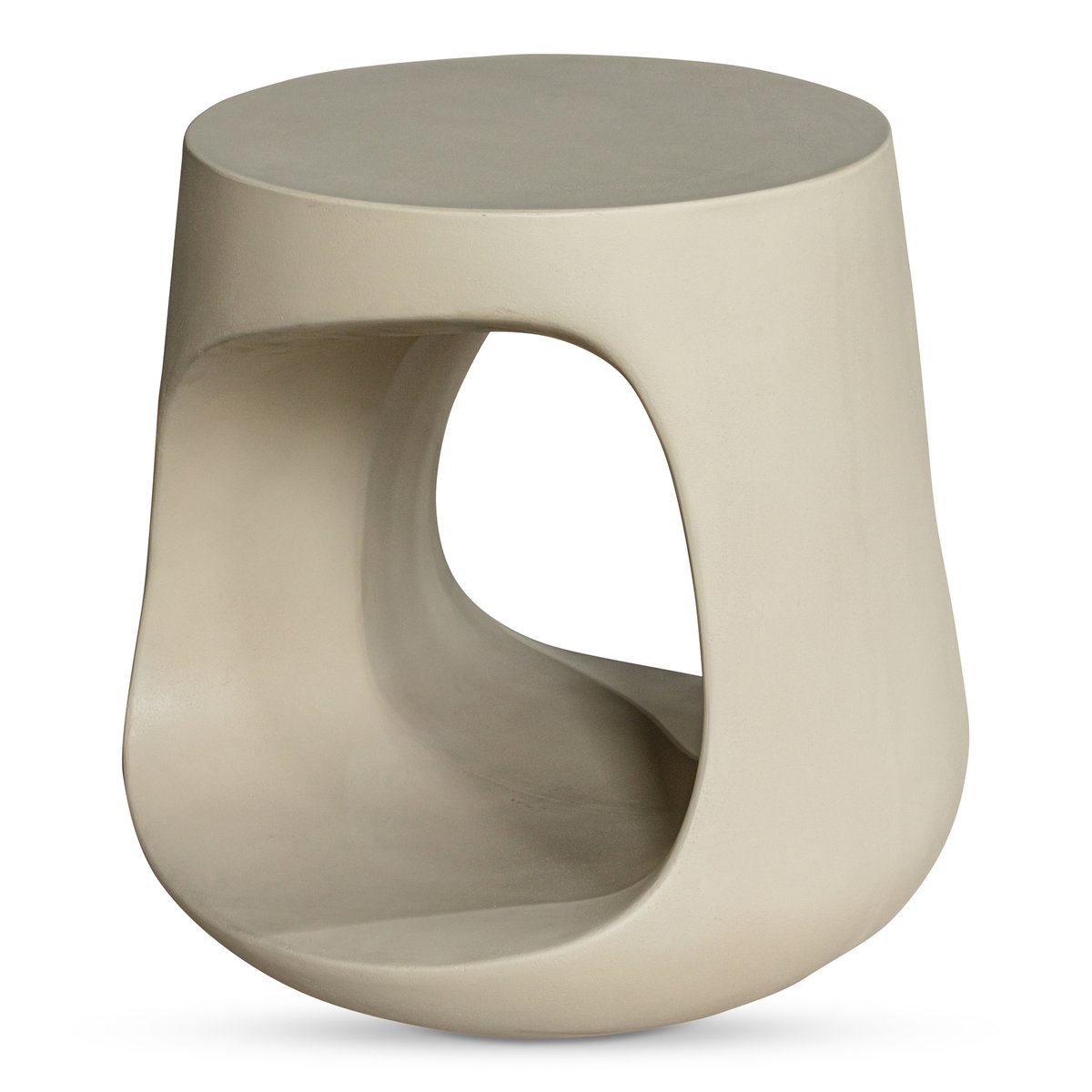 Rothko Outdoor Stool Cream, Outdoor Chair by Moe's Home, 1'5.75" width x 1'5.75" height x 1'5.5" depth View 2
