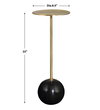 Gimlet Brass Drink Table, Furniture by Uttermost, 8.5" width x 22" height x 8.5" depth thumbnail 3