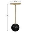 Gimlet Brass Drink Table, Side & End Table by Uttermost, 8.5" width x 22" height x 8.5" depth thumbnail 3