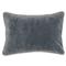 Online Designer Bedroom Karen Mid Century Modern Natural Piping Grey Velvet Lumbar Pillow - 14x20