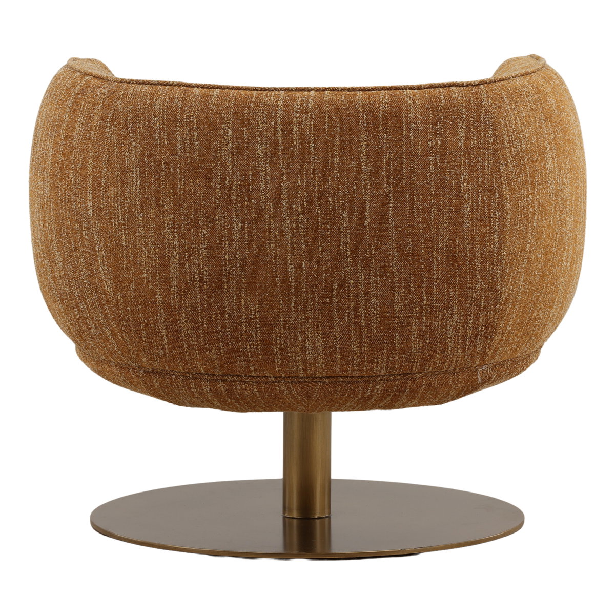 Aisha Swivel Chair Mustard, Accent Chair by Dovetail, 33.4" width x 28.5" height x 30.8" depth View 4