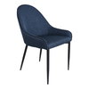 Lapis Dining Chair Dark Blue - Set Of Two, by Moe's Home, 21.5" width x 33.5" height x 24" depth thumbnail 5