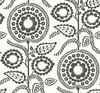 Pomegranate Bloom Black & White Wallpaper thumbnail 0