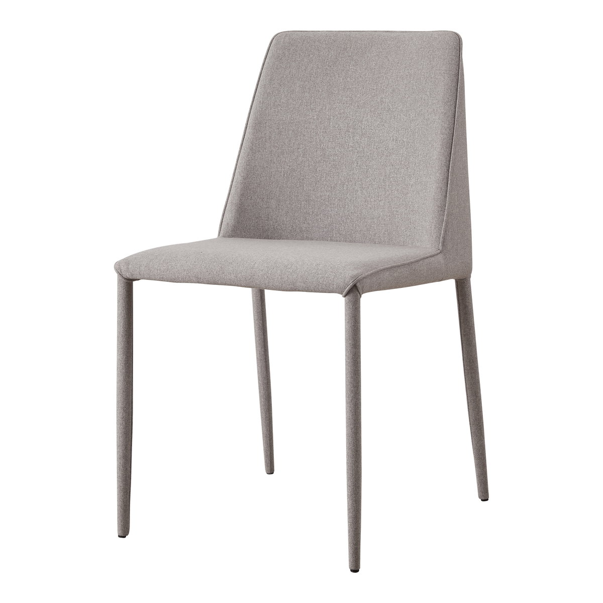 Nora Dining Chair Light Grey - Set Of Two, by Moe's Home, 17.75" width x 33.5" height x 22" depth View 5