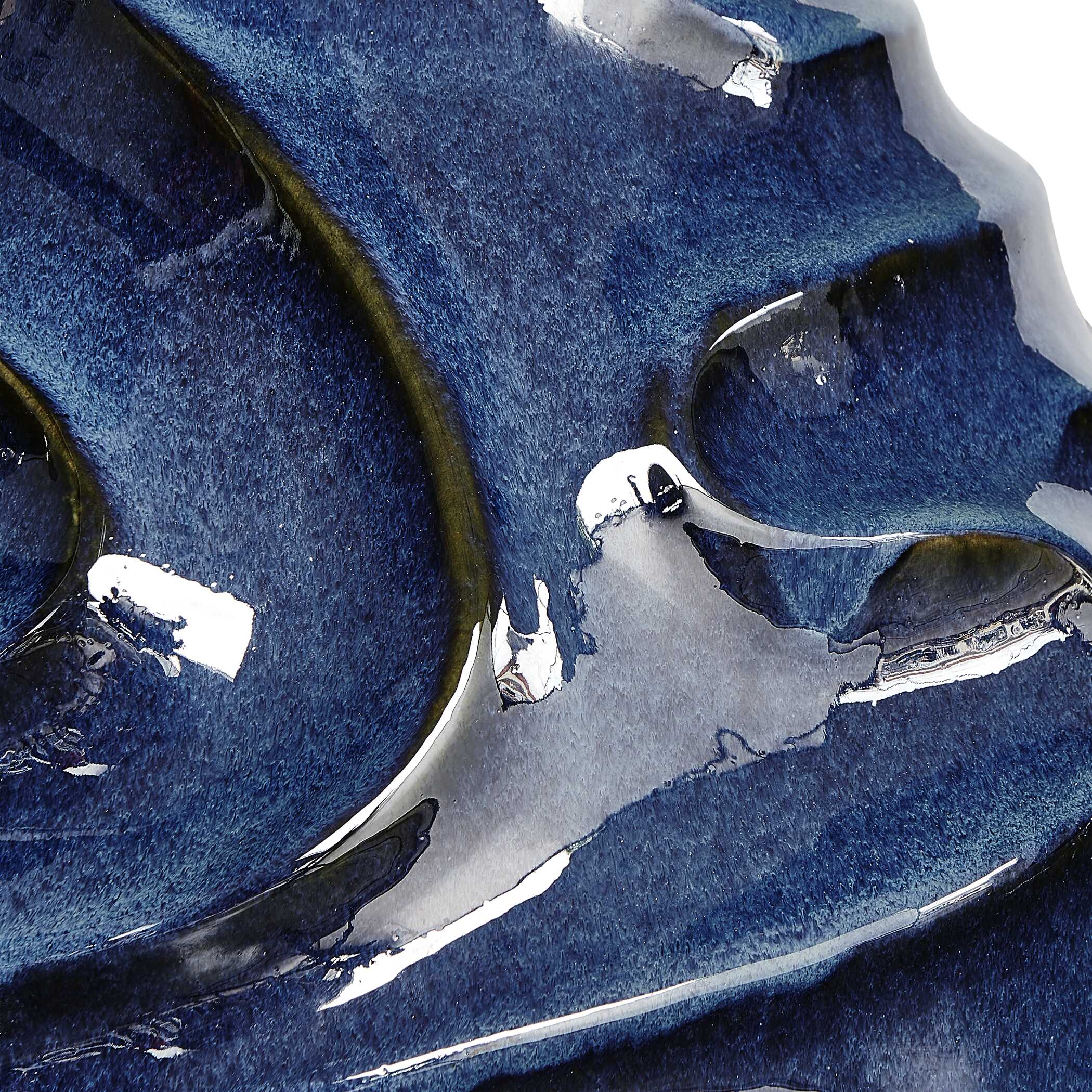 Helix Swirl Blue Outdoor Vase, Decorative by Uttermost, 14.5" width x 16.25" height x 14.5" depth View 5